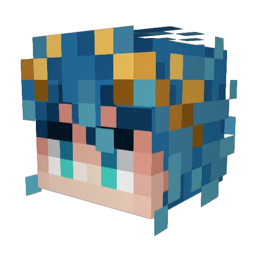 Jeremy_Pls Minecraft avatar head, 3D render