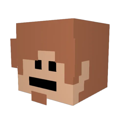 Jeremyas Minecraft avatar head, 3D render