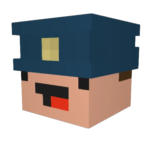 Jerepe Minecraft avatar head, 3D render