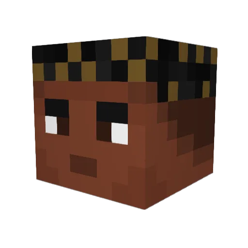 Jerepk_ Minecraft avatar head, 3D render