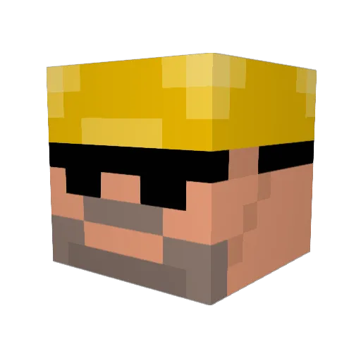 Jerfx Minecraft avatar head, 3D render