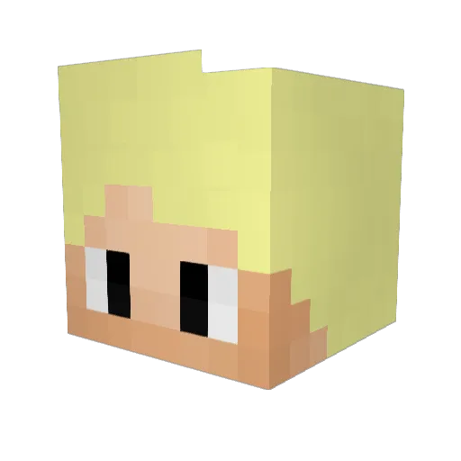 Jergen Minecraft avatar head, 3D render