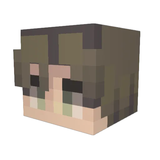 Jericum Minecraft avatar head, 3D render