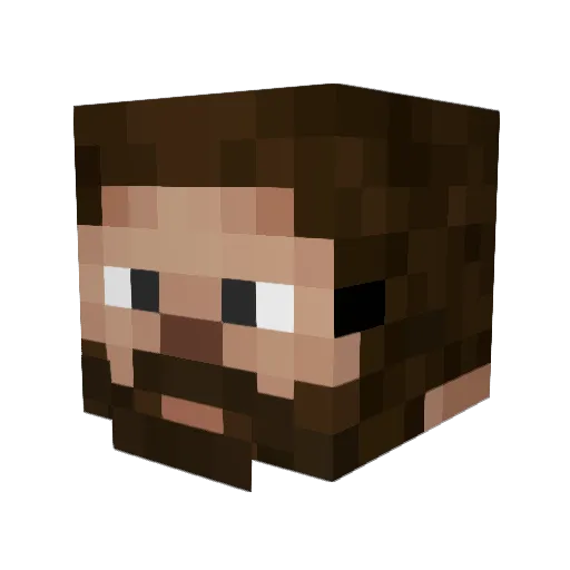 Jeriku Minecraft avatar head, 3D render