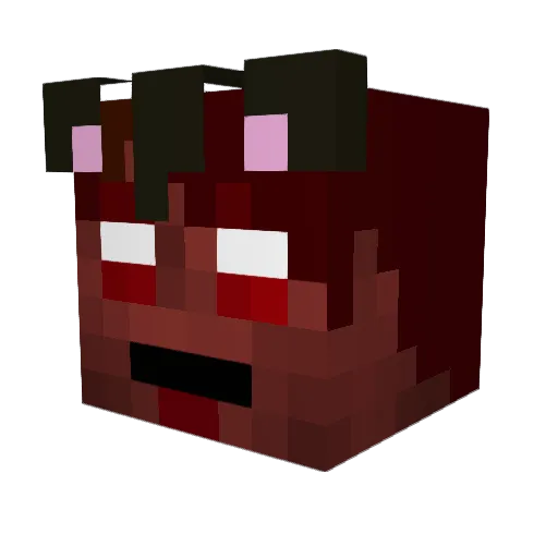 Jerill Minecraft avatar head, 3D render