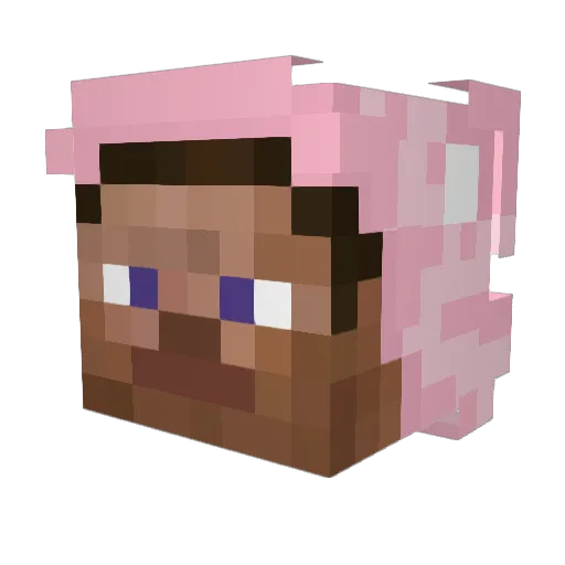 Jeriox Minecraft avatar head, 3D render