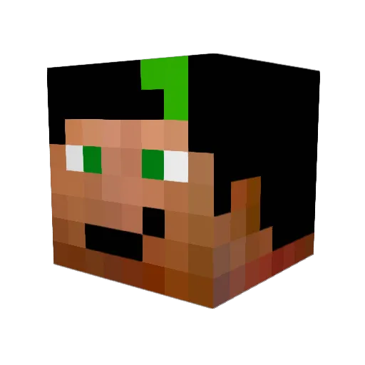 JerisKing Minecraft avatar head, 3D render