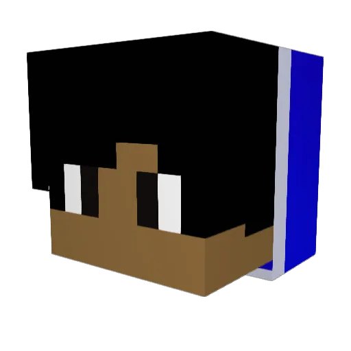 Jeritielix Minecraft avatar head, 3D render