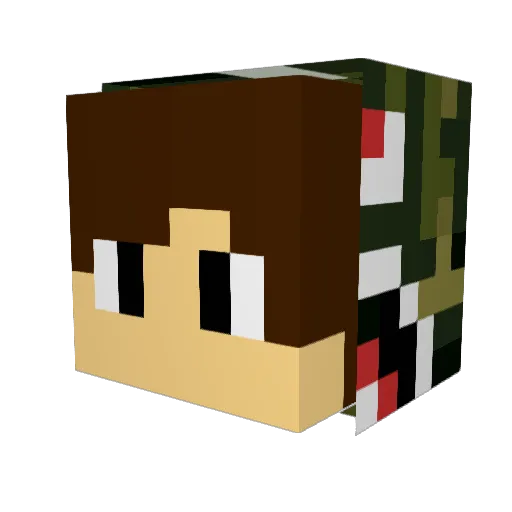 Jeriva Minecraft avatar head, 3D render