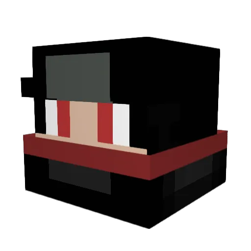 JerkMZ Minecraft avatar head, 3D render