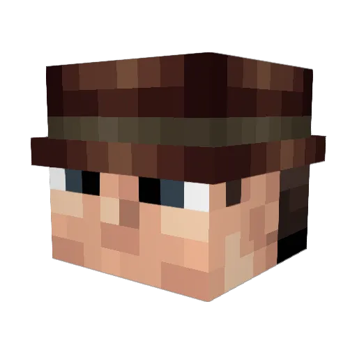 Jerkatar Minecraft avatar head, 3D render