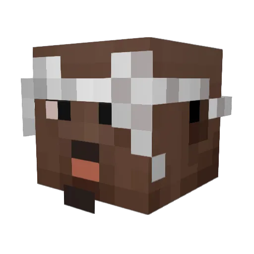 Jerkin Minecraft avatar head, 3D render