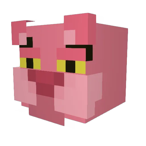 JerkyPanther2 Minecraft avatar head, 3D render