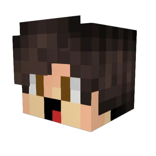 JermMinecraft Minecraft avatar head, 3D render