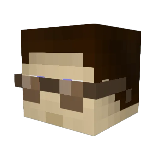 Jermethius Minecraft avatar head, 3D render