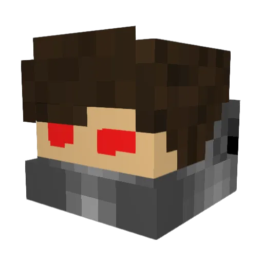 Jero19 Minecraft avatar head, 3D render