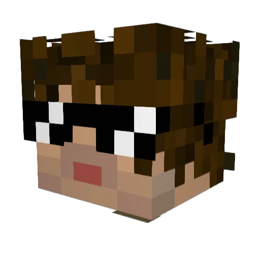 Jero2003 Minecraft avatar head, 3D render