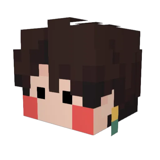 Jero23 Minecraft avatar head, 3D render