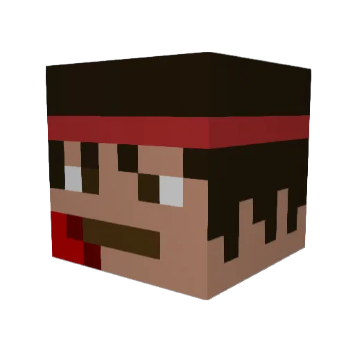 JeroCABJ Minecraft avatar head, 3D render