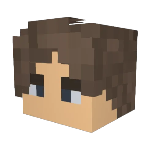 Jerobaldo Minecraft avatar head, 3D render