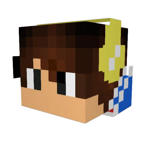 Jeromeaswome Minecraft avatar head, 3D render