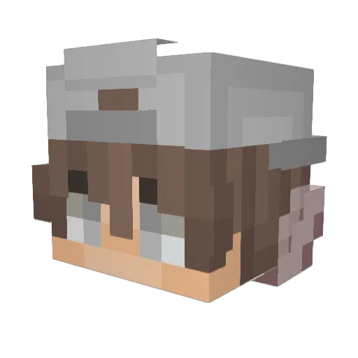 Jeromeelfiee Minecraft avatar head, 3D render