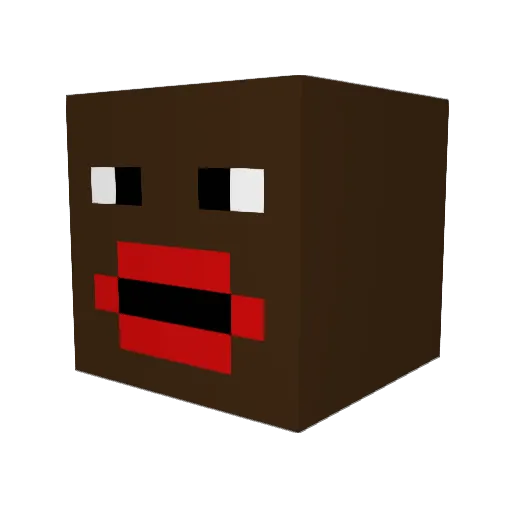 Jeromesicles Minecraft avatar head, 3D render
