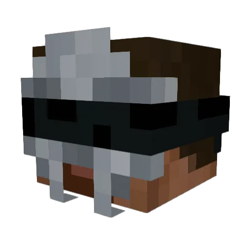 Jeromifyish Minecraft avatar head, 3D render
