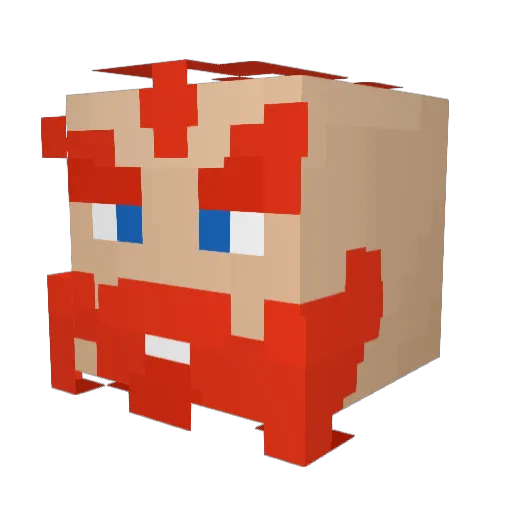 Jerommek3 Minecraft avatar head, 3D render