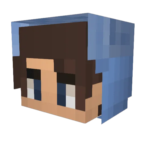 Jerpaul Minecraft avatar head, 3D render