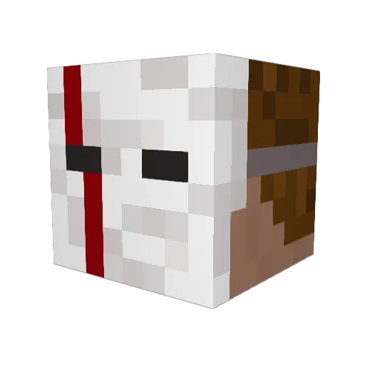 Jerpekt Minecraft avatar head, 3D render