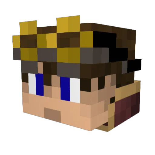 Jerqod Minecraft avatar head, 3D render