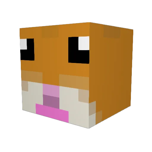 Jerrabot Minecraft avatar head, 3D render