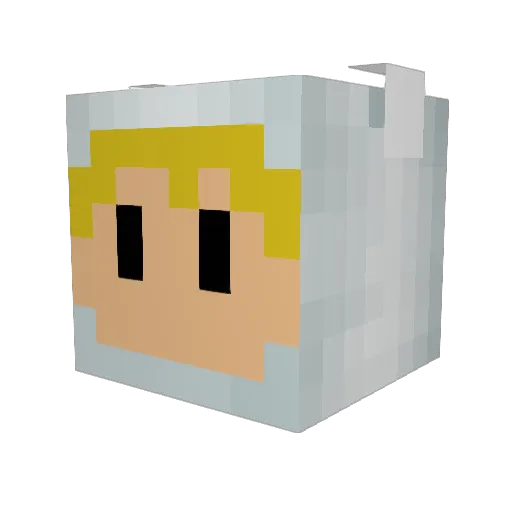 Jerrbear616 Minecraft avatar head, 3D render