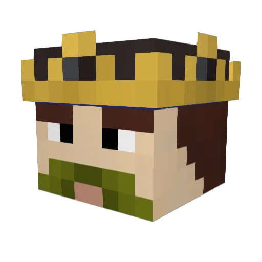Jerrie1b112 Minecraft avatar head, 3D render