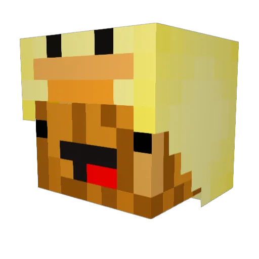JerrixMC Minecraft avatar head, 3D render