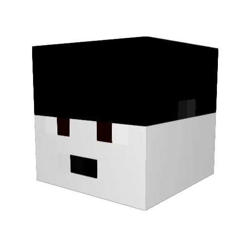 Jerrok Minecraft avatar head, 3D render