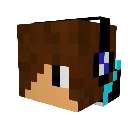 Jerry5786 Minecraft avatar head, 3D render