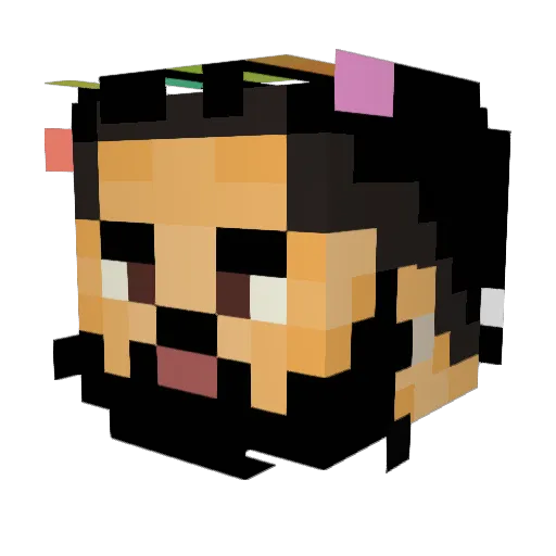 JerryBerry18 Minecraft avatar head, 3D render