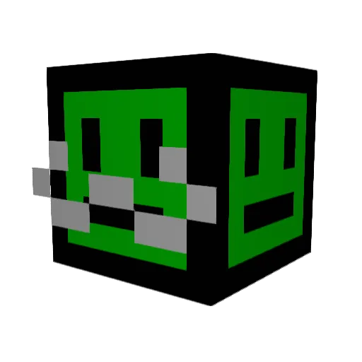 JerryBury Minecraft avatar head, 3D render