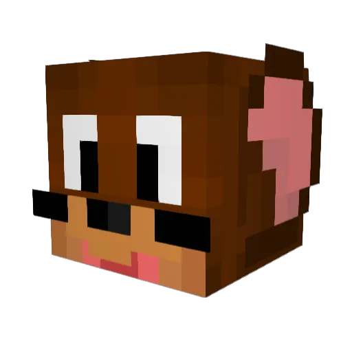 JerryGames4 Minecraft avatar head, 3D render