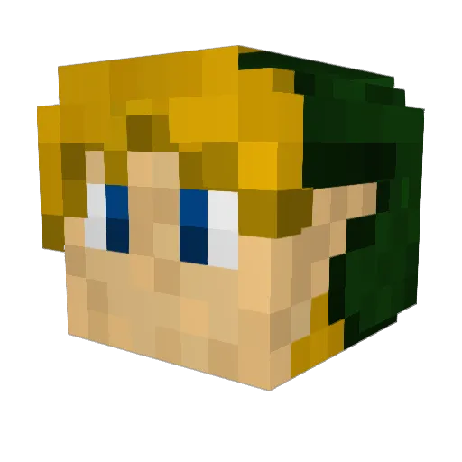 JerryGolais Minecraft avatar head, 3D render