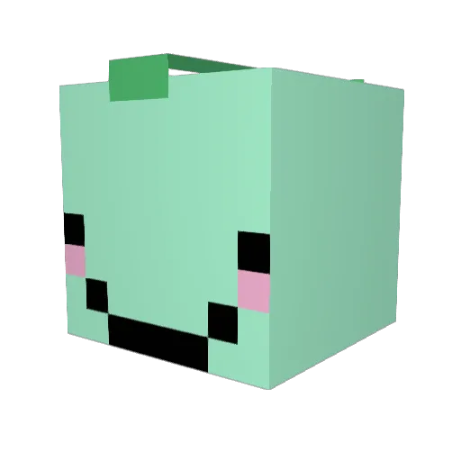 JerryLimeade Minecraft avatar head, 3D render