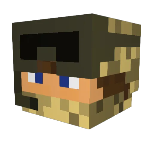 JerryOrr Minecraft avatar head, 3D render