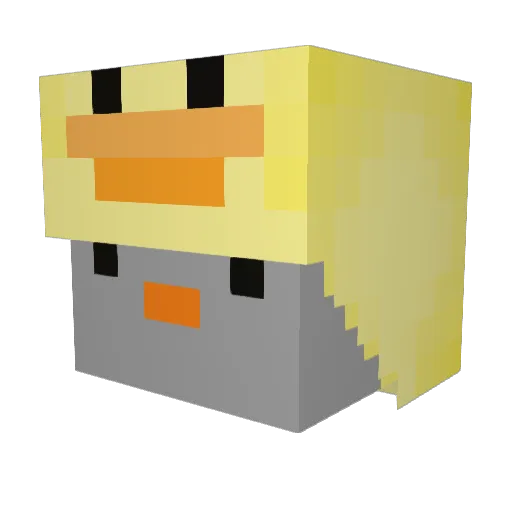 JerryRo Minecraft avatar head, 3D render