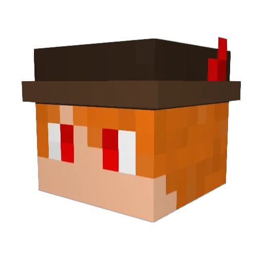 JerryU29 Minecraft avatar head, 3D render