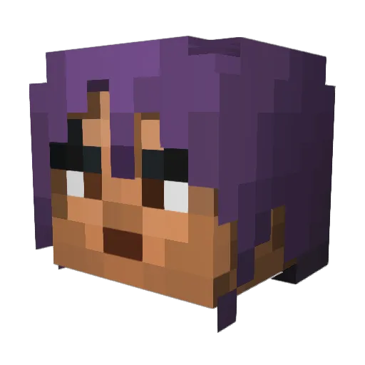JerryVinnce Minecraft avatar head, 3D render