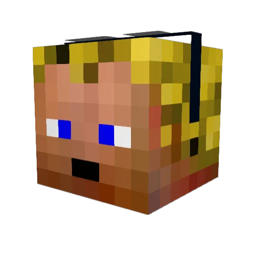 Jerry_Fox Minecraft avatar head, 3D render