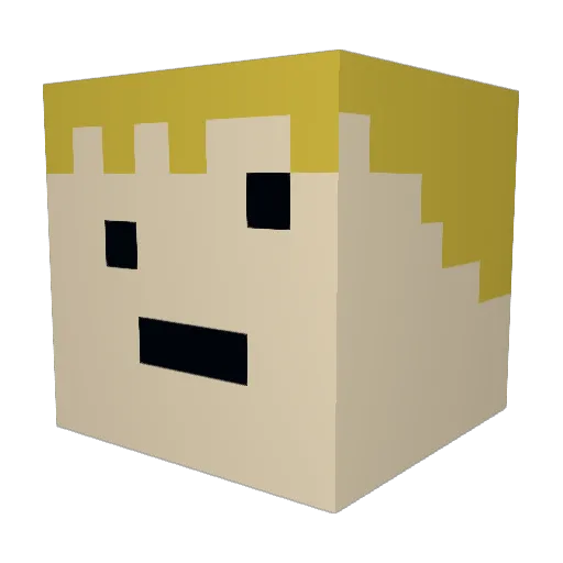 Jerrycan26 Minecraft avatar head, 3D render