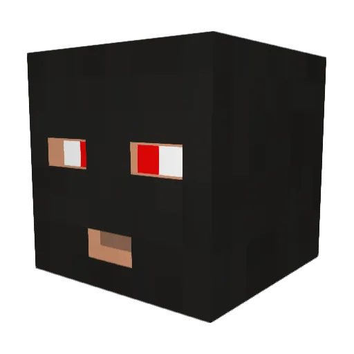Jerryhong Minecraft avatar head, 3D render